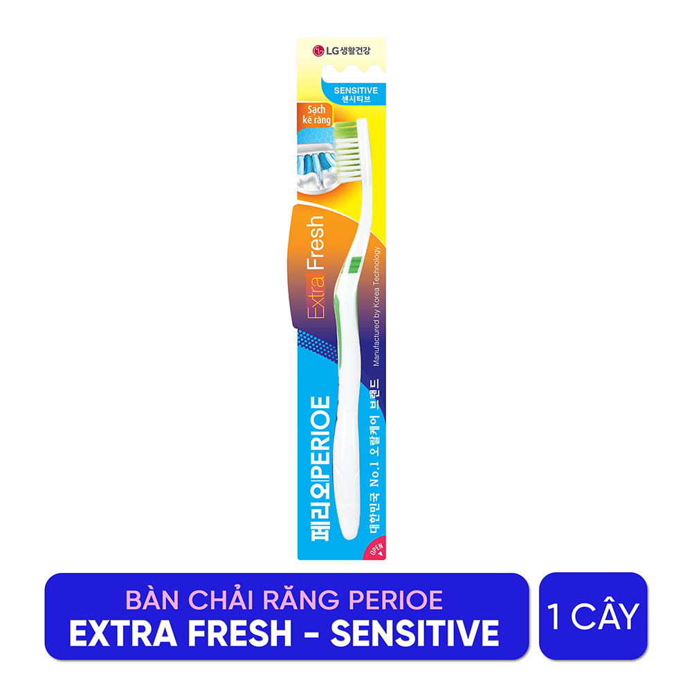 Bàn chải răng Perioe Extra Fresh Sensitive vỉ 1 cây