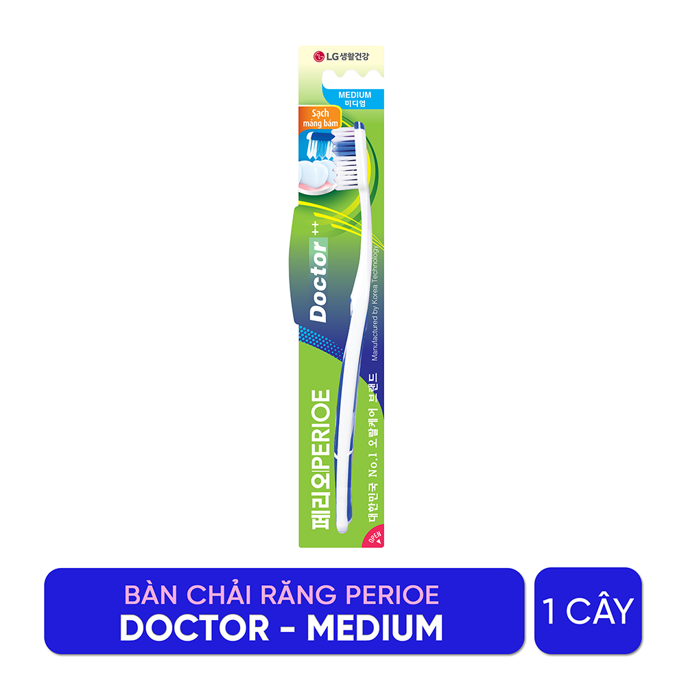 Bài chải răng Perioe Doctor Medium vỉ 1 cây